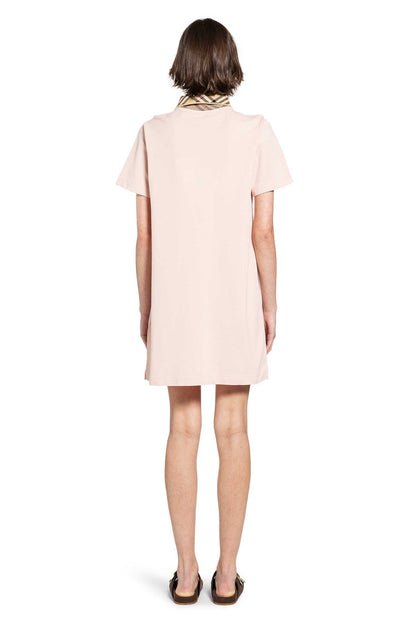 Check Collar Cotton Polo Shirt Dress