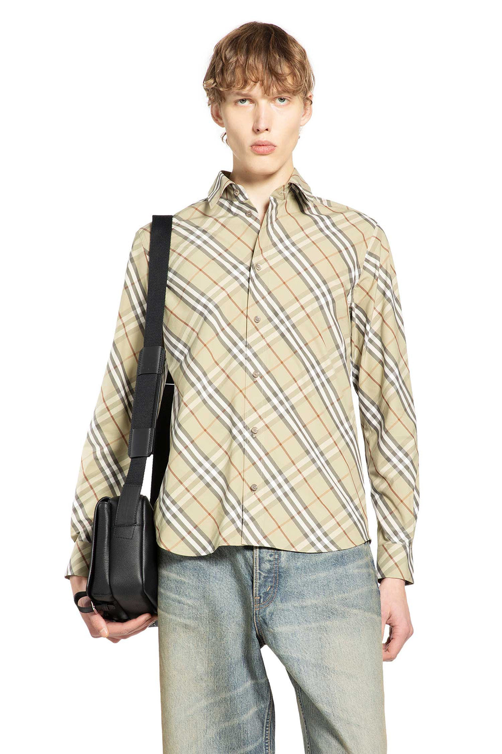 BURBERRY Relaxed Fit Check Cotton Shirt man