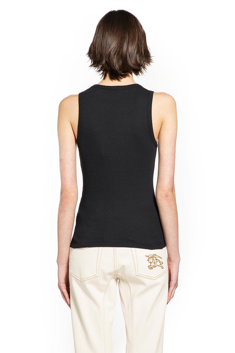 BURBERRY Lace-Up Cotton Tank Top woman