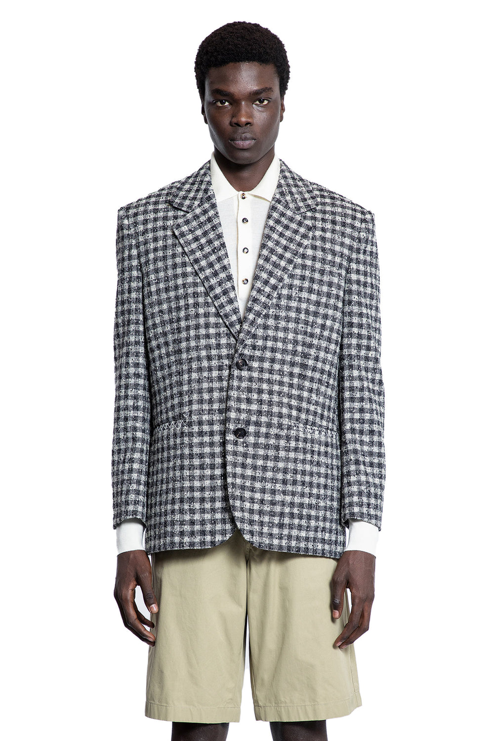 BOTTEGA VENETA MAN BLACK&WHITE BLAZERS