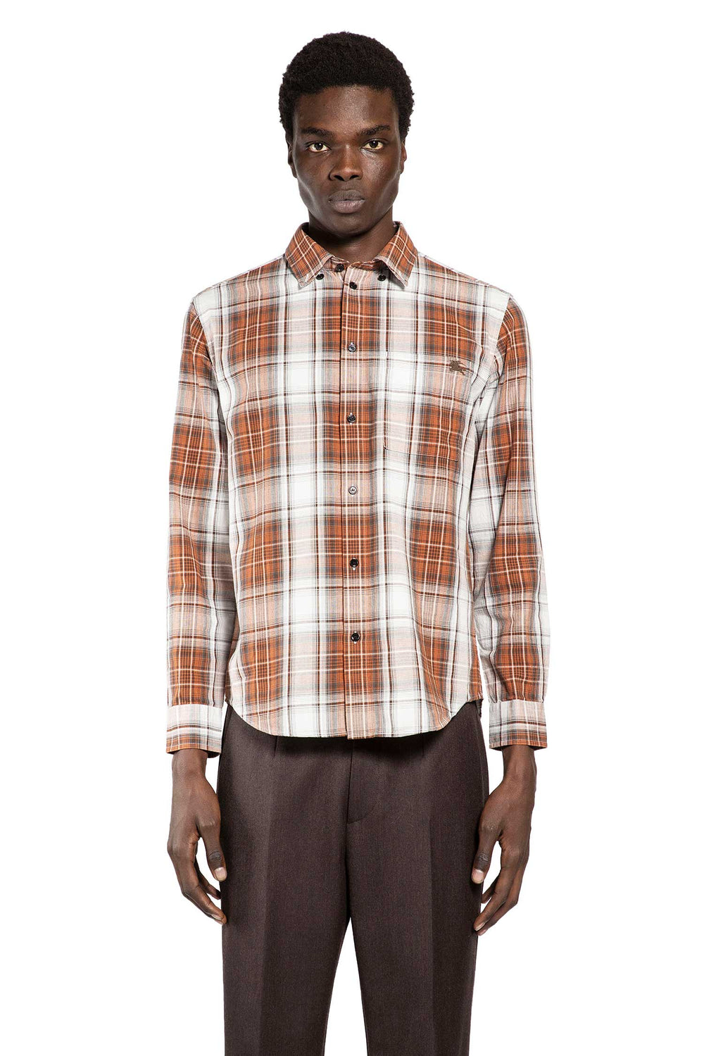 BURBERRY Madras Check Cotton Shirt man