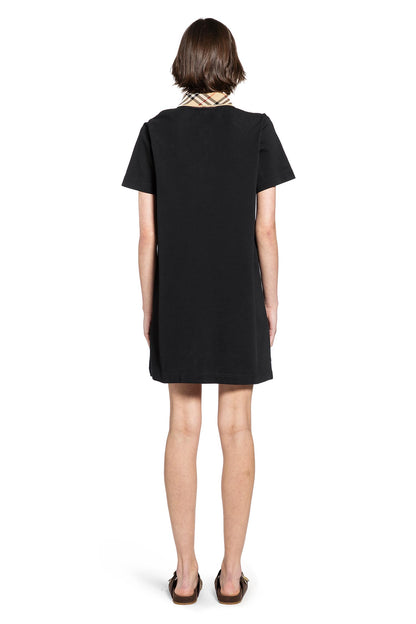 Check Collar Cotton Polo Shirt Dress