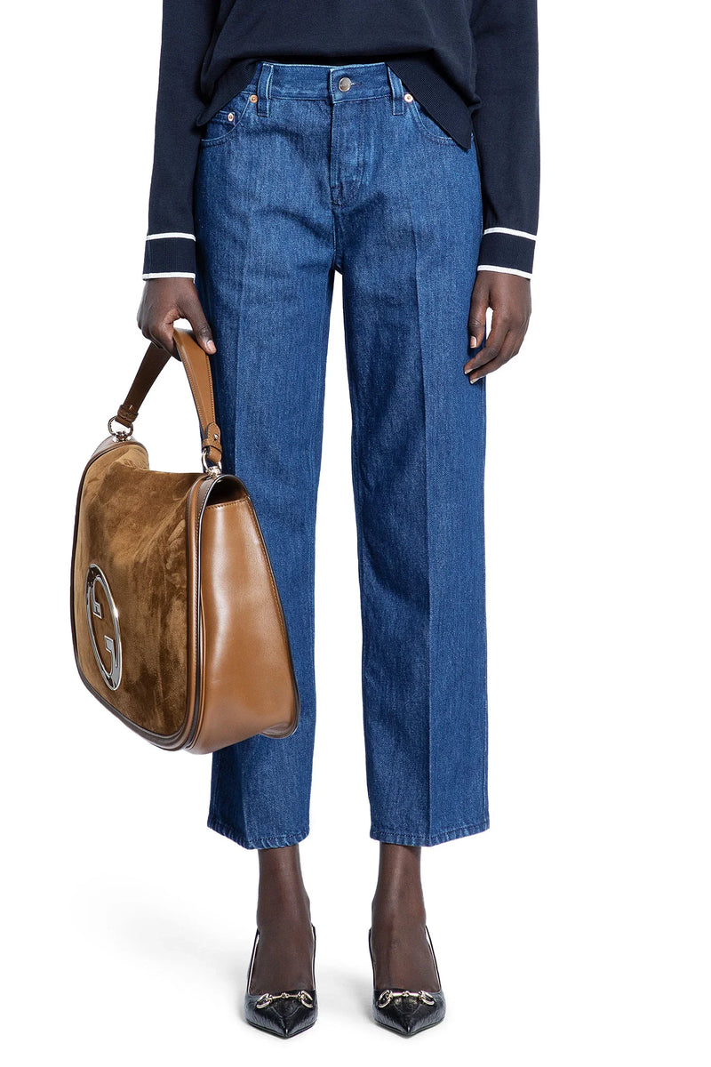 Cropped Straight Leg 5 Pocket Jeans - Antonioli.eu