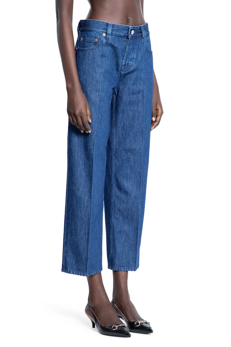 Cropped Straight Leg 5 Pocket Jeans - Antonioli.eu