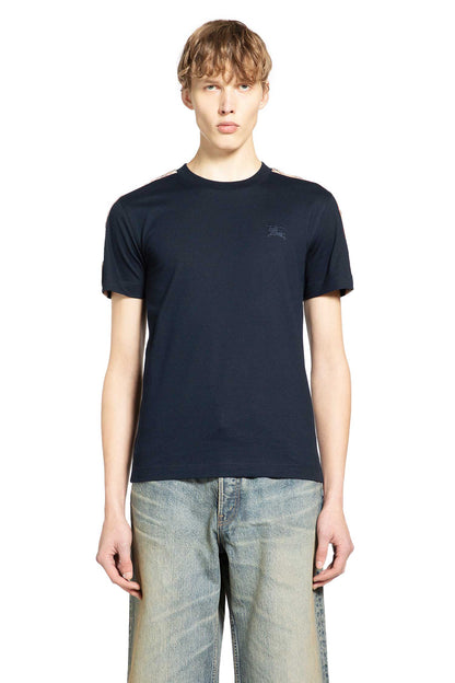 Check Trim Cotton T-Shirt