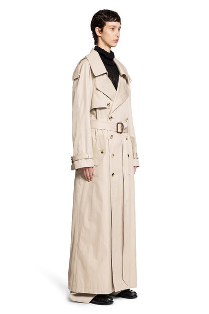 SAINT LAURENT WOMAN BEIGE COATS