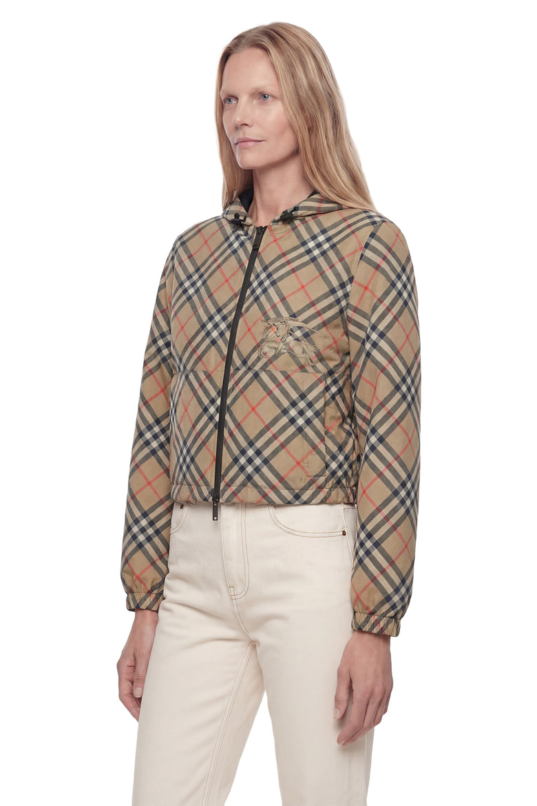 Check Nylon Windbreaker