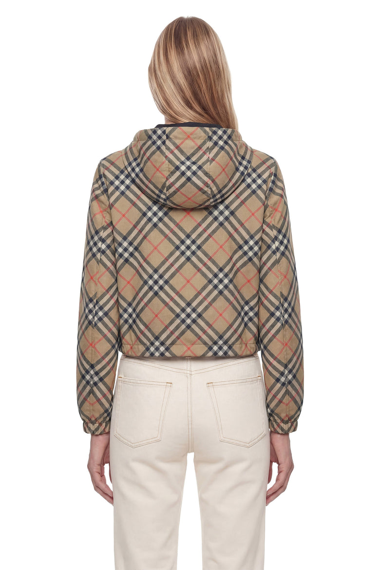 Check Nylon Windbreaker