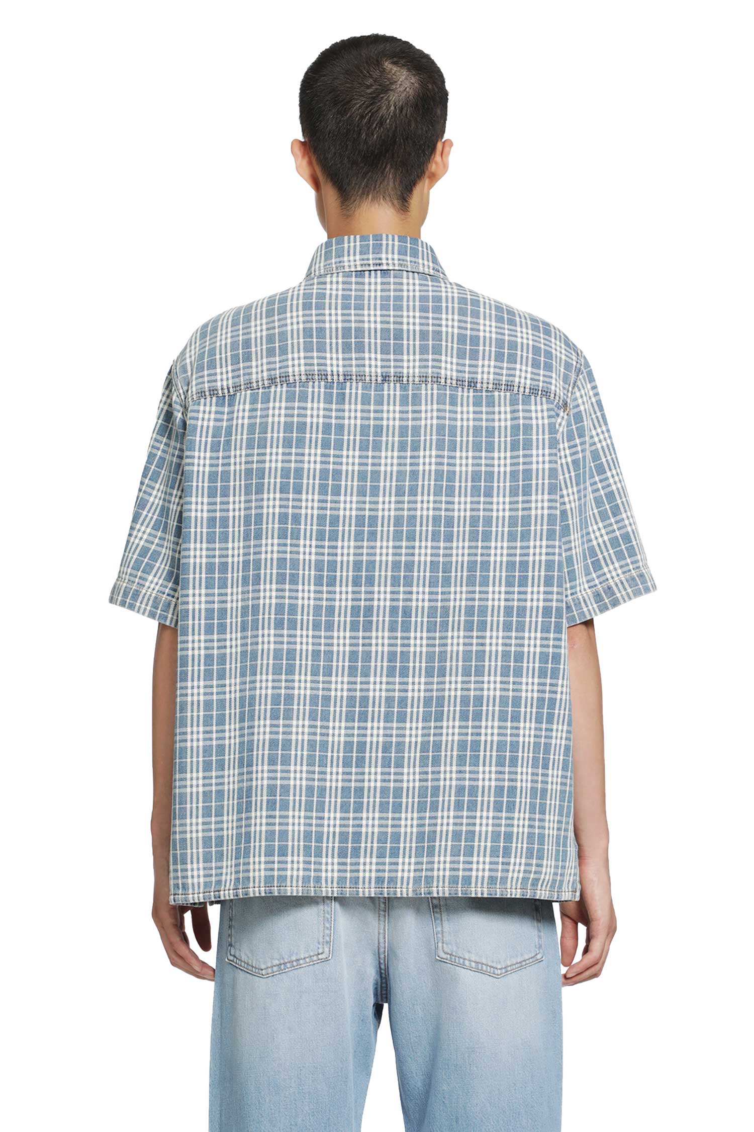 BURBERRY Donald Check Denim Shirt man