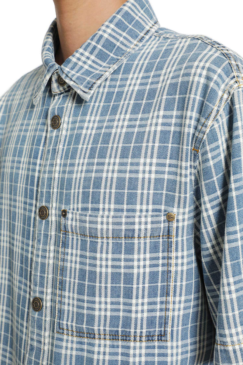 BURBERRY Donald Check Denim Shirt man