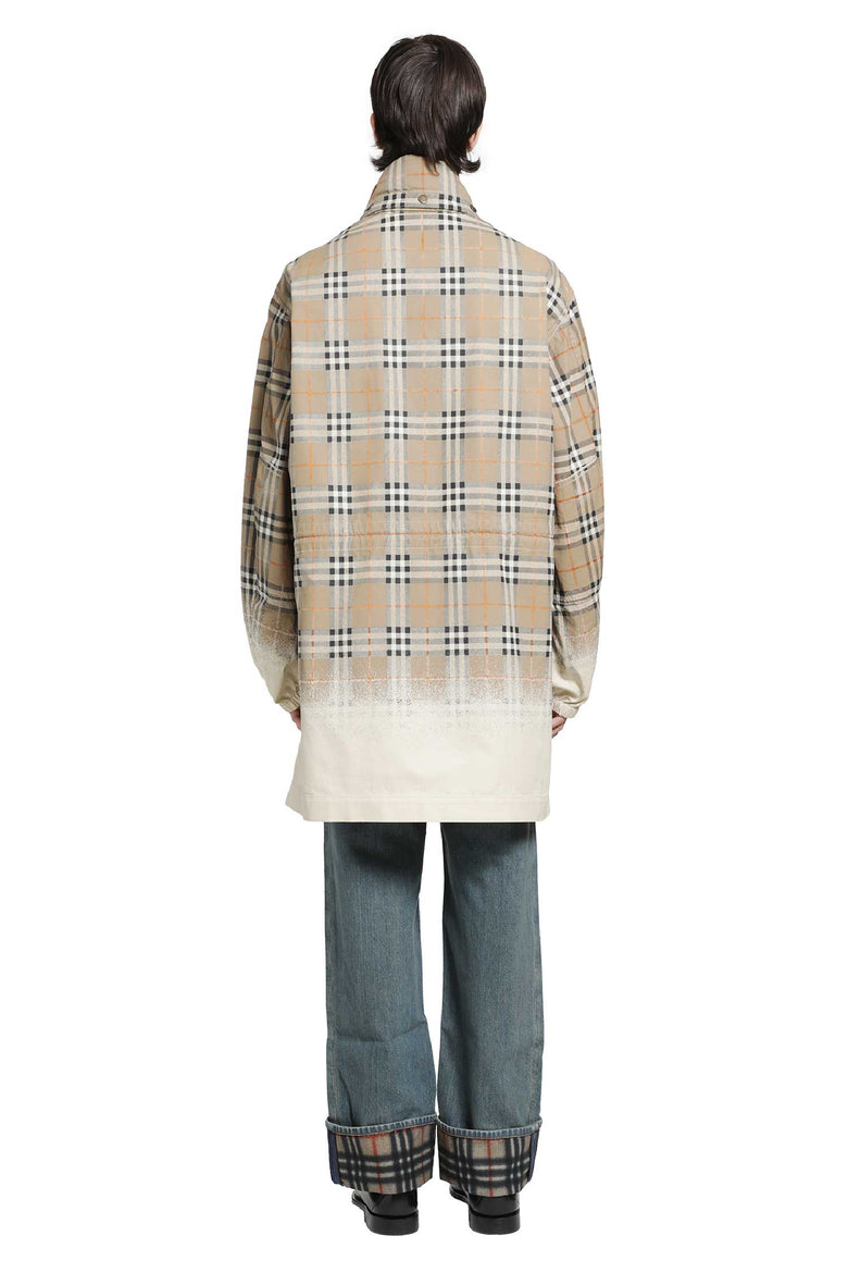 
              BURBERRY Gradient Check Cotton Gabardine Parka man
            