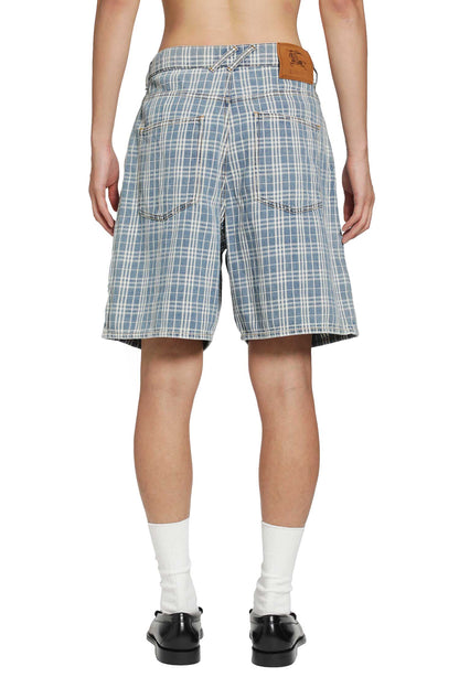 Check Denim Shorts