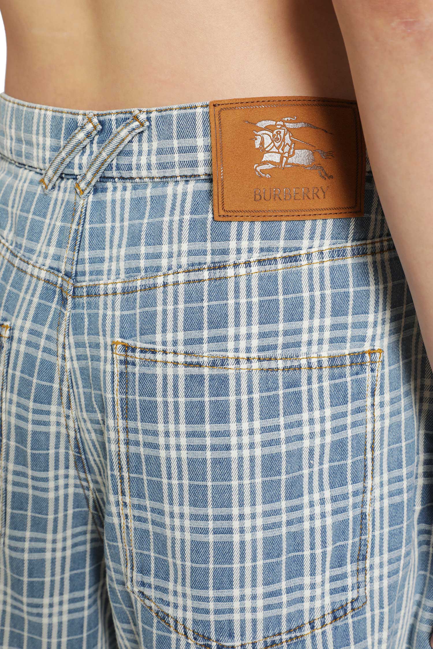 BURBERRY Check Denim Shorts man