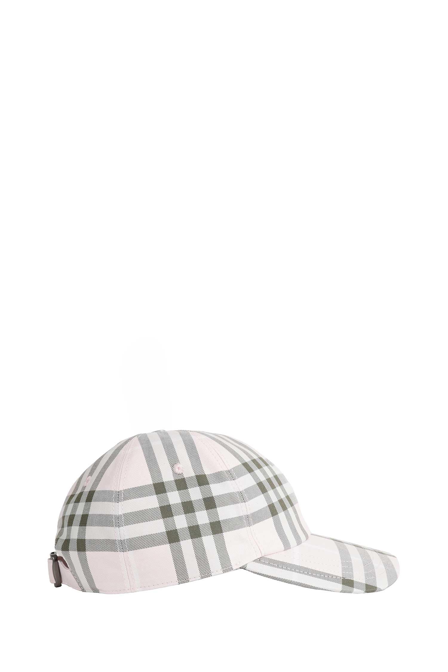 BURBERRY Check Cotton Baseball Cap man