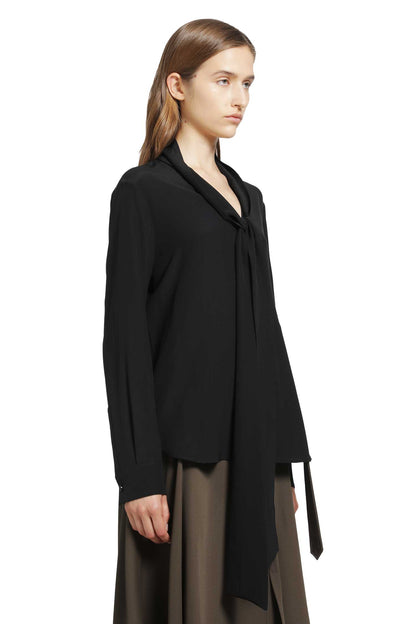 Silk Crepe De Chine Scarf Blouse