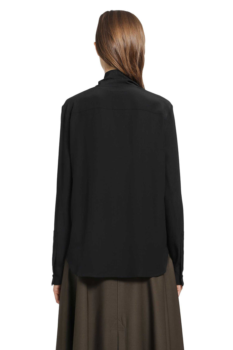 BURBERRY Silk Crepe De Chine Scarf Blouse woman