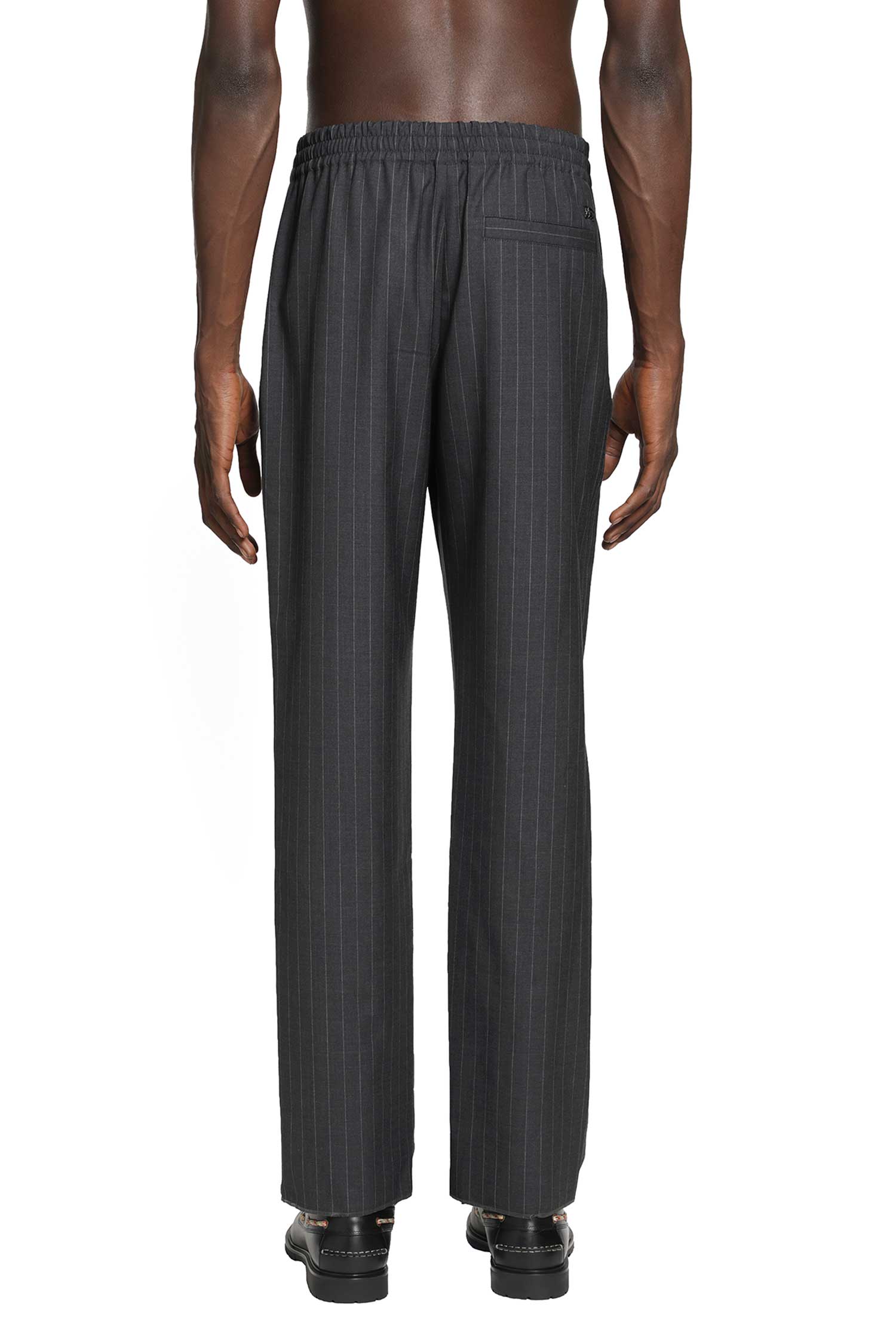 Pinstriped Wool Track Pants