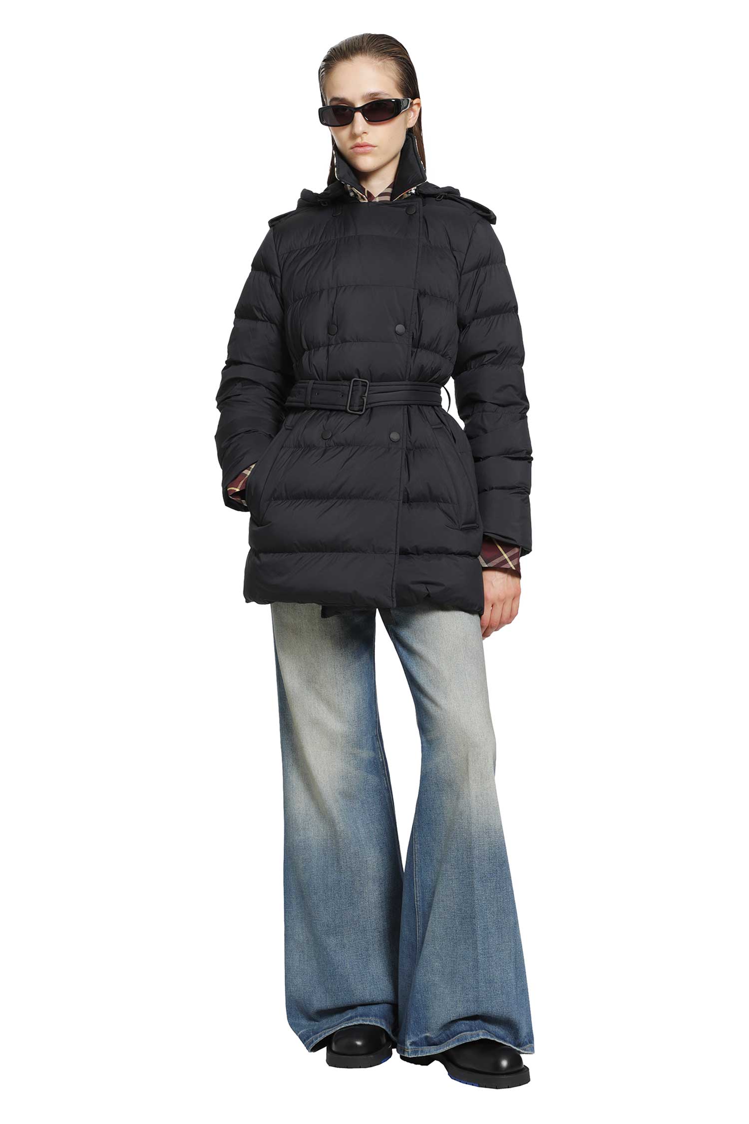 BURBERRY Nylon Hooded Puffer Jacket woman
