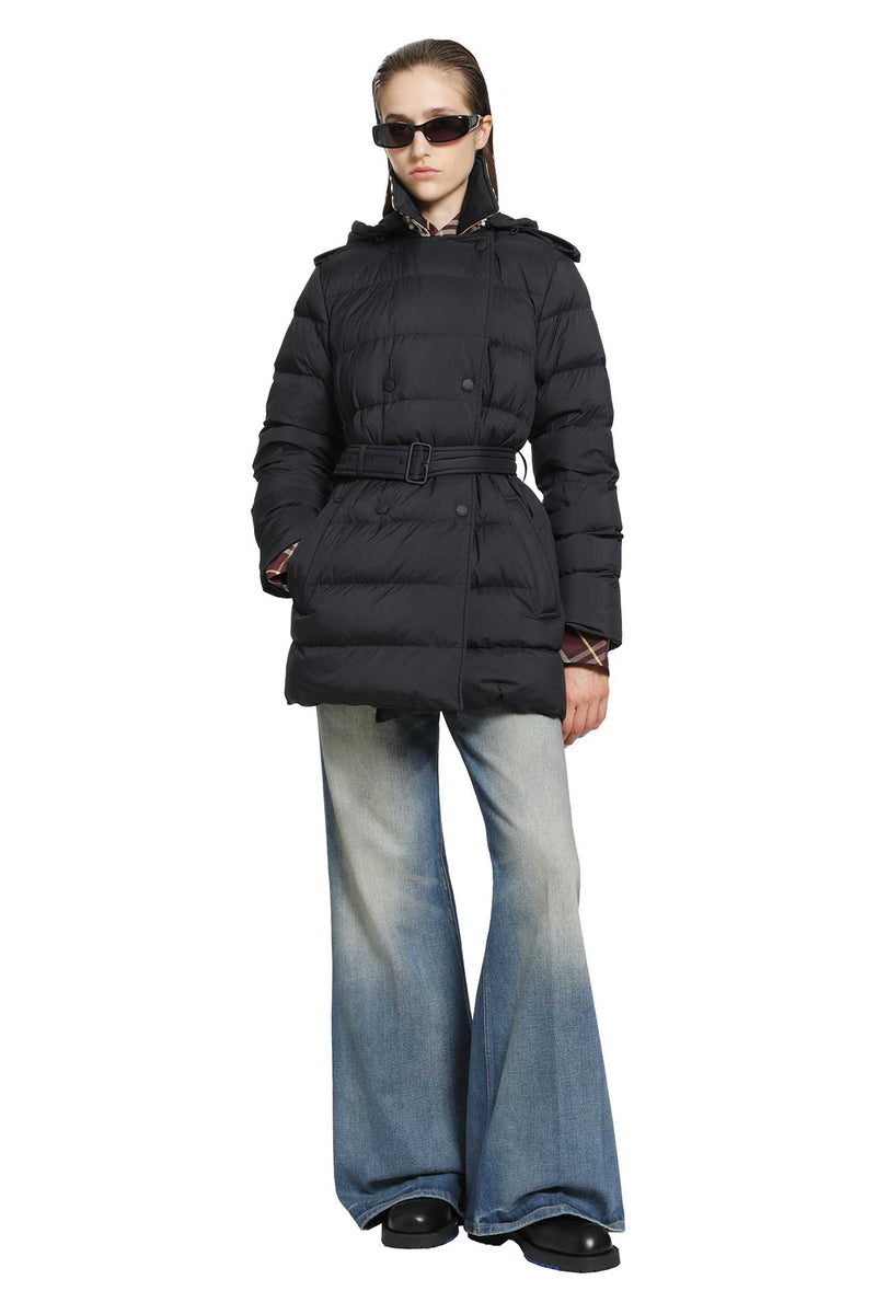 BURBERRY Nylon Hooded Puffer Jacket woman
