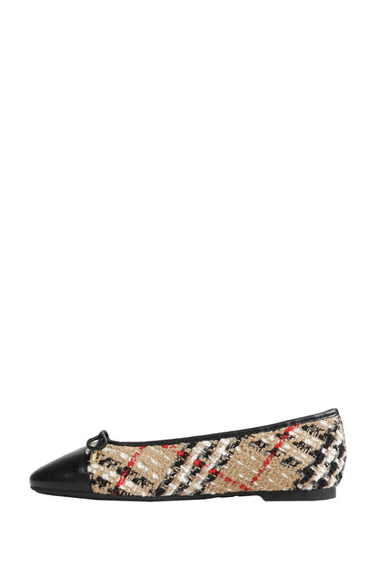 Check Bouclé Highgate Ballerinas