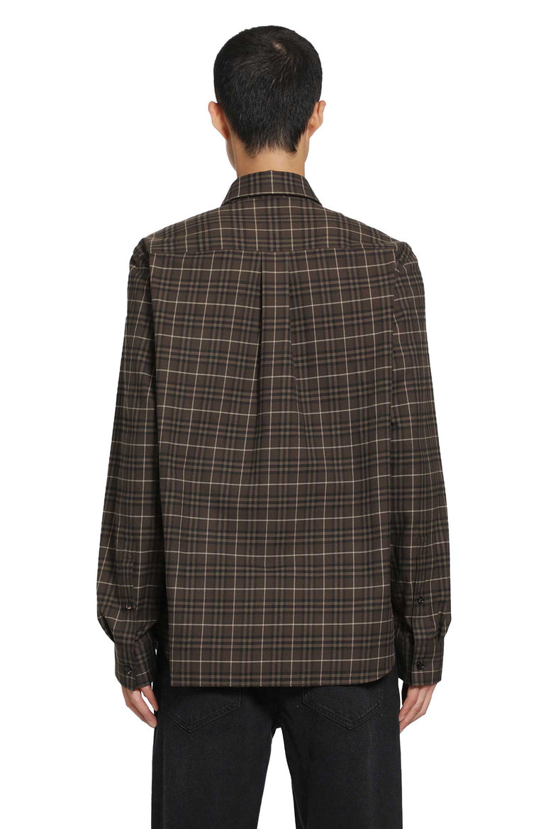BURBERRY Check Cotton Shirt man
