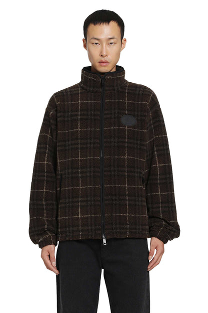 Check Wool Cashmere Fleece Jacket
