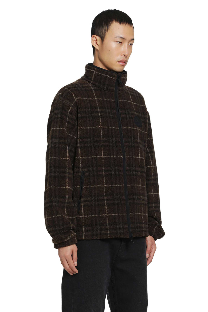 BURBERRY Check Wool Cashmere Fleece Jacket man