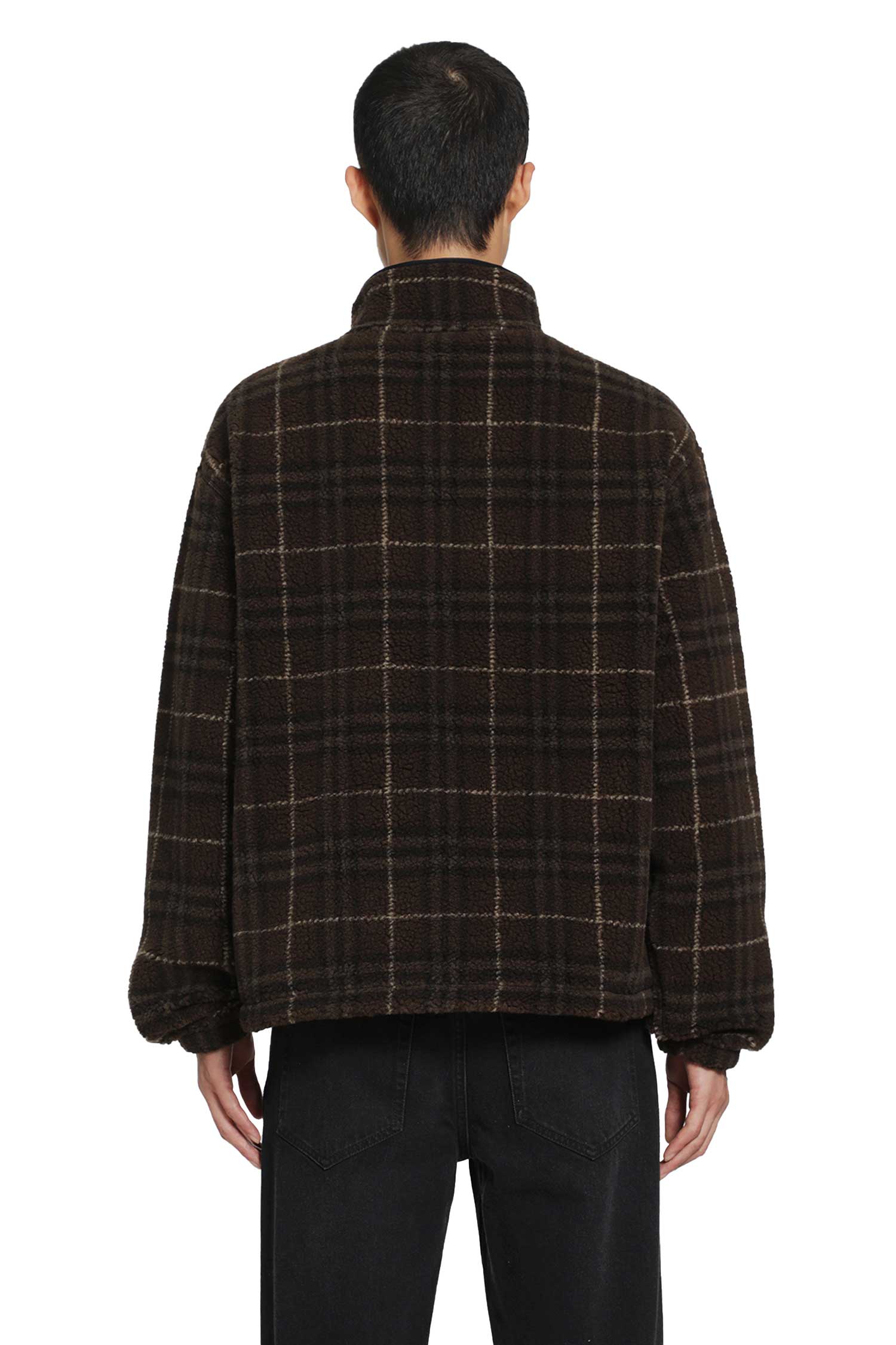 BURBERRY Check Wool Cashmere Fleece Jacket man