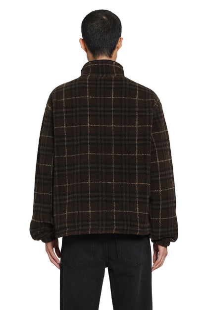Check Wool Cashmere Fleece Jacket