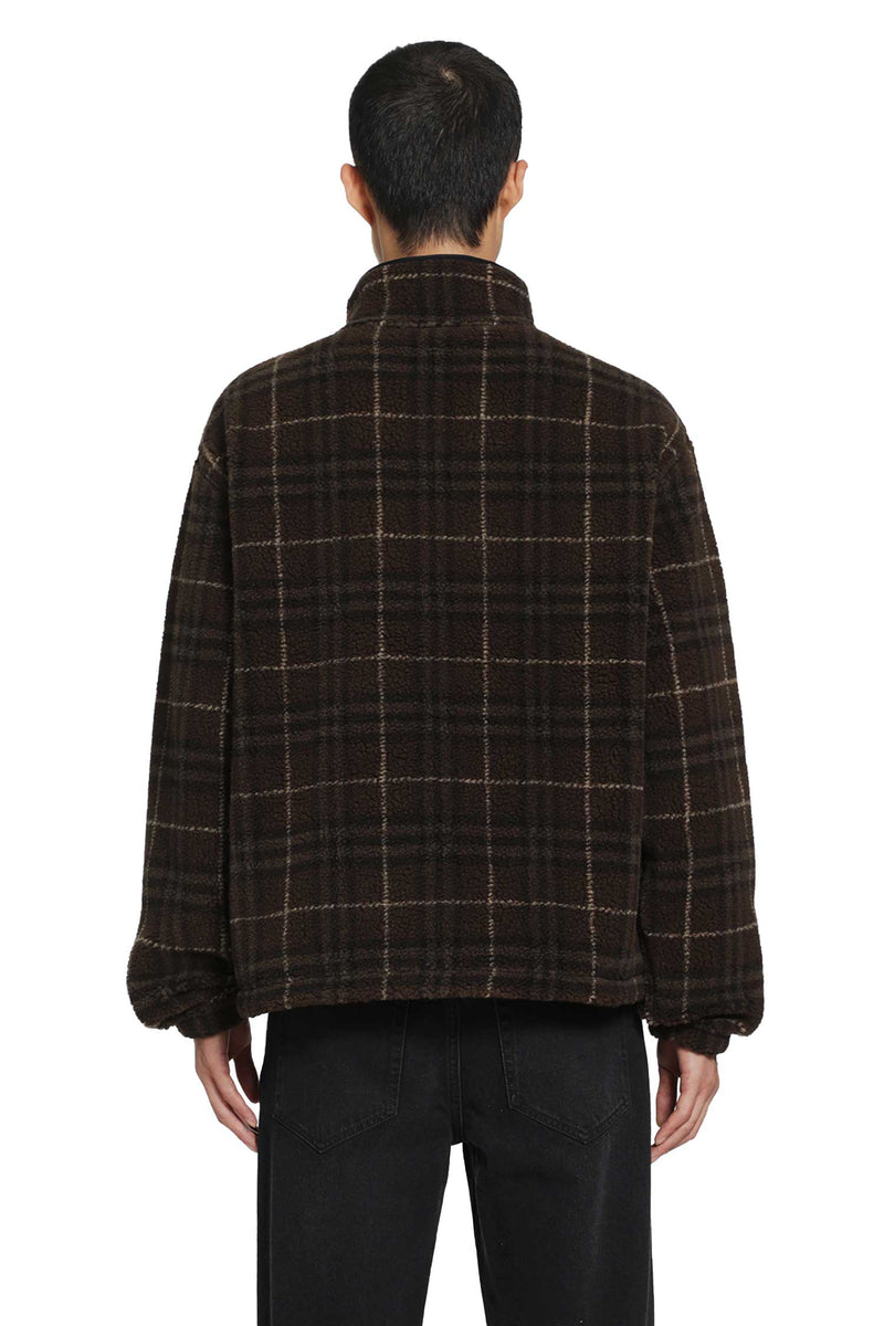 BURBERRY Check Wool Cashmere Fleece Jacket man