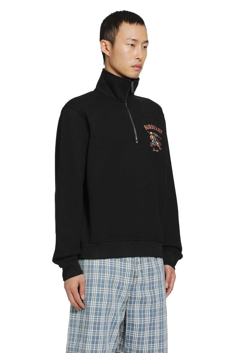 BURBERRY Knight Check Half-Zip Sweatshirt man