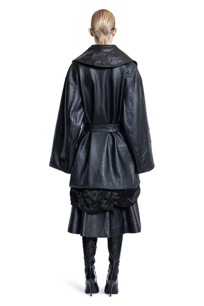 High-Collar Leather Jacket - Antonioli.eu