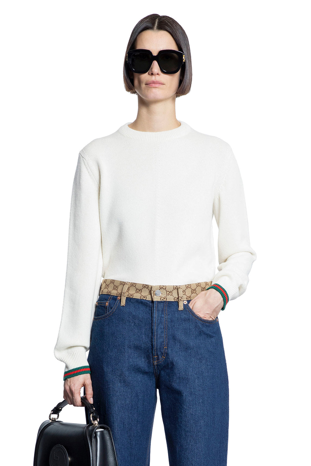 GUCCI WOMAN OFF-WHITE KNITWEAR