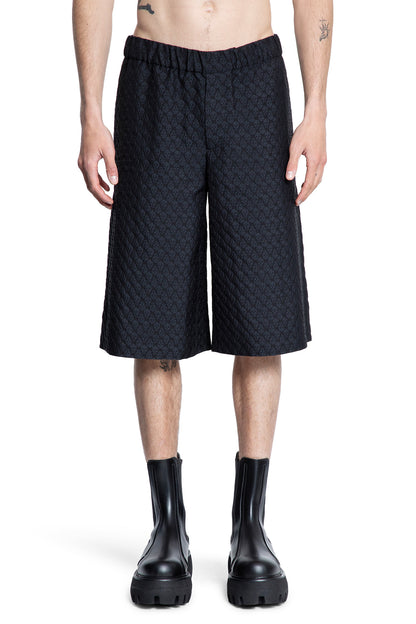 ALEXANDER MCQUEEN MAN BLACK SHORTS & SKIRTS