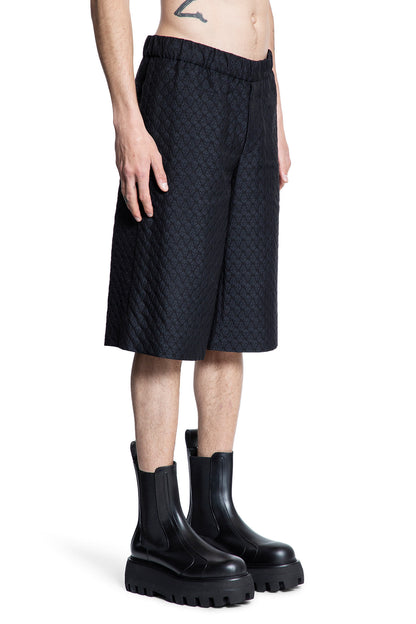ALEXANDER MCQUEEN MAN BLACK SHORTS & SKIRTS