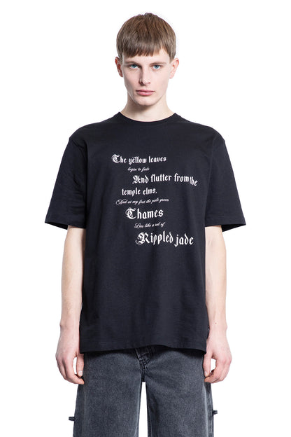 ALEXANDER MCQUEEN MAN BLACK T-SHIRTS & TANK TOPS