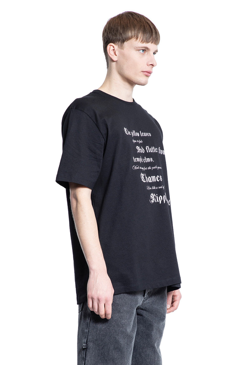 ALEXANDER MCQUEEN MAN BLACK T-SHIRTS & TANK TOPS