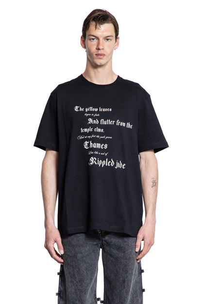 ALEXANDER MCQUEEN MAN BLACK T-SHIRTS & TANK TOPS