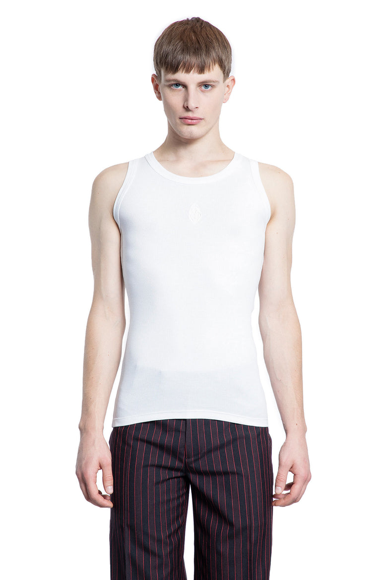 ALEXANDER MCQUEEN MAN WHITE T-SHIRTS & TANK TOPS