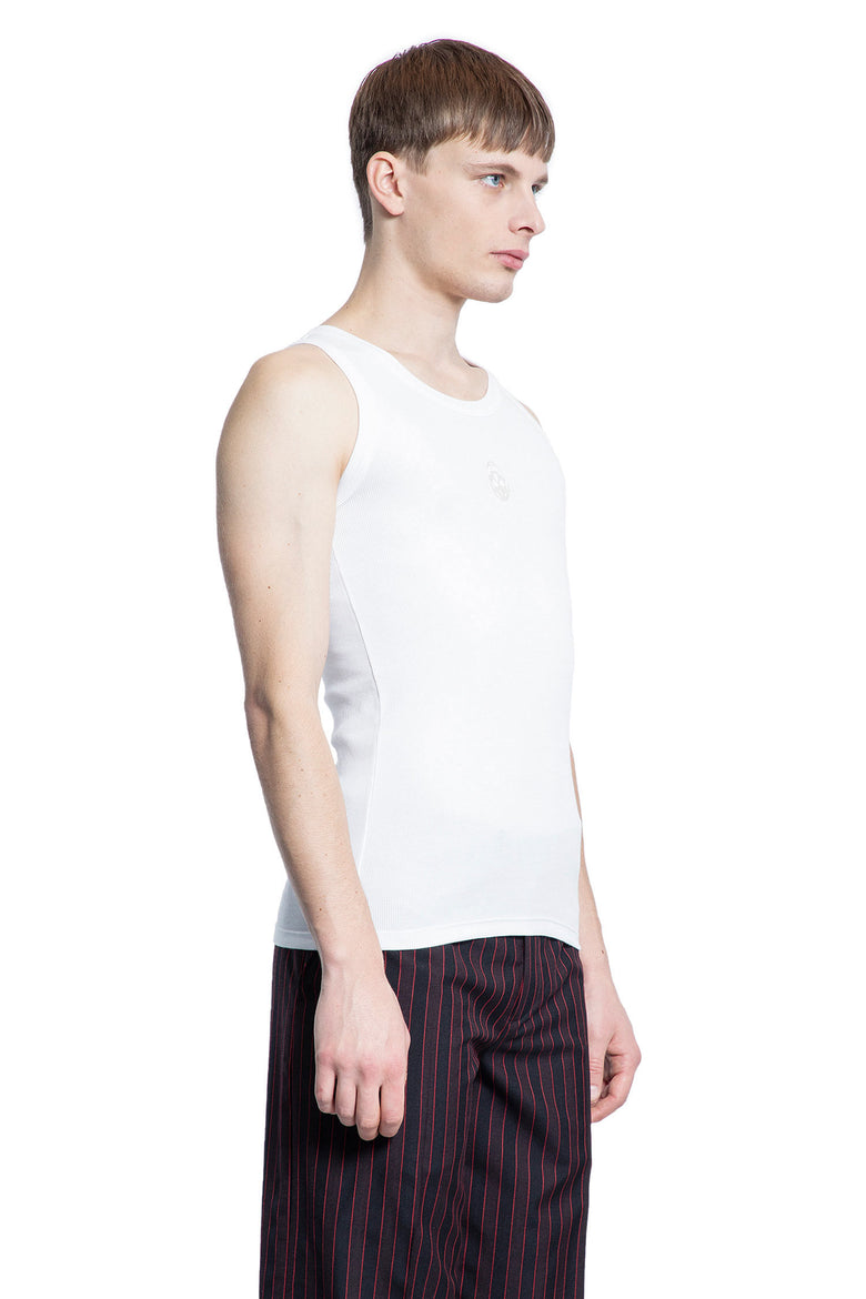 ALEXANDER MCQUEEN MAN WHITE T-SHIRTS & TANK TOPS