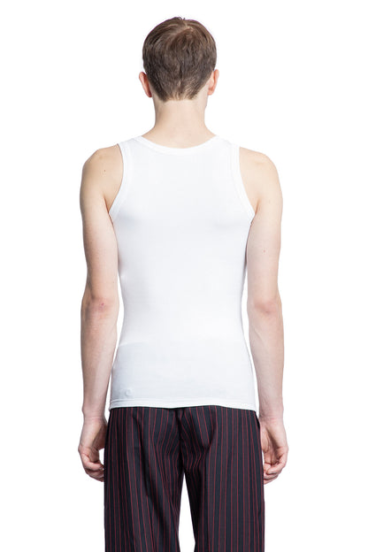 ALEXANDER MCQUEEN MAN WHITE T-SHIRTS & TANK TOPS