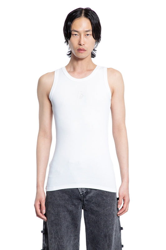 ALEXANDER MCQUEEN MAN WHITE T-SHIRTS & TANK TOPS