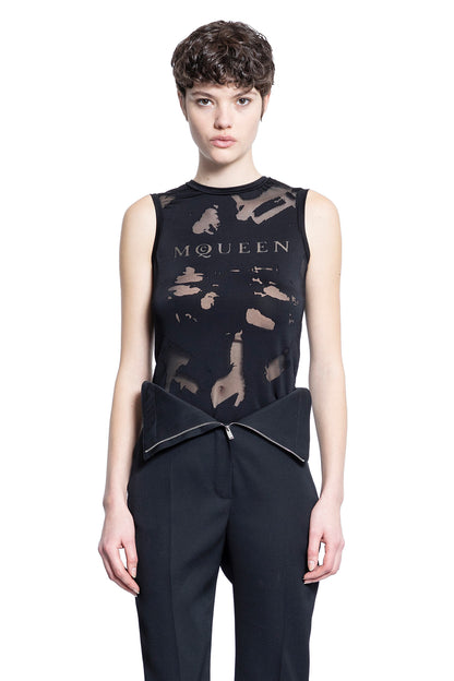 ALEXANDER MCQUEEN WOMAN BLACK TOPS