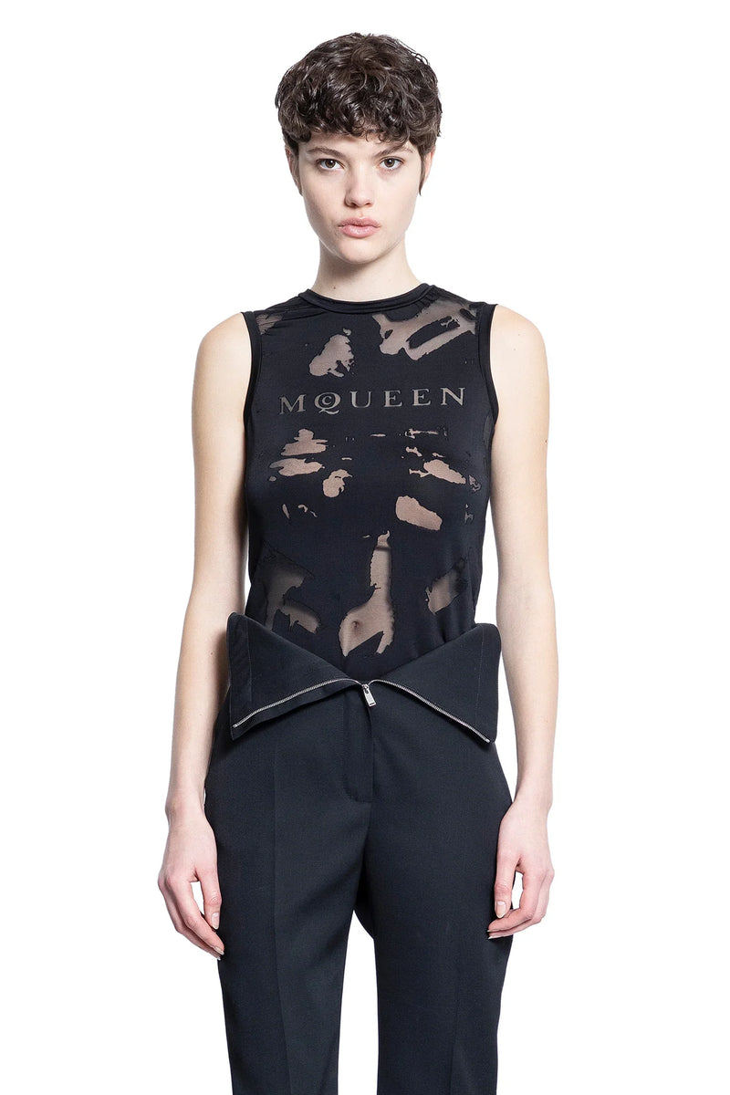 Mcqueen Devoré Sleeveless Top - Antonioli.eu
