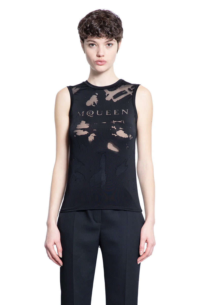 Mcqueen Devoré Sleeveless Top - Antonioli.eu