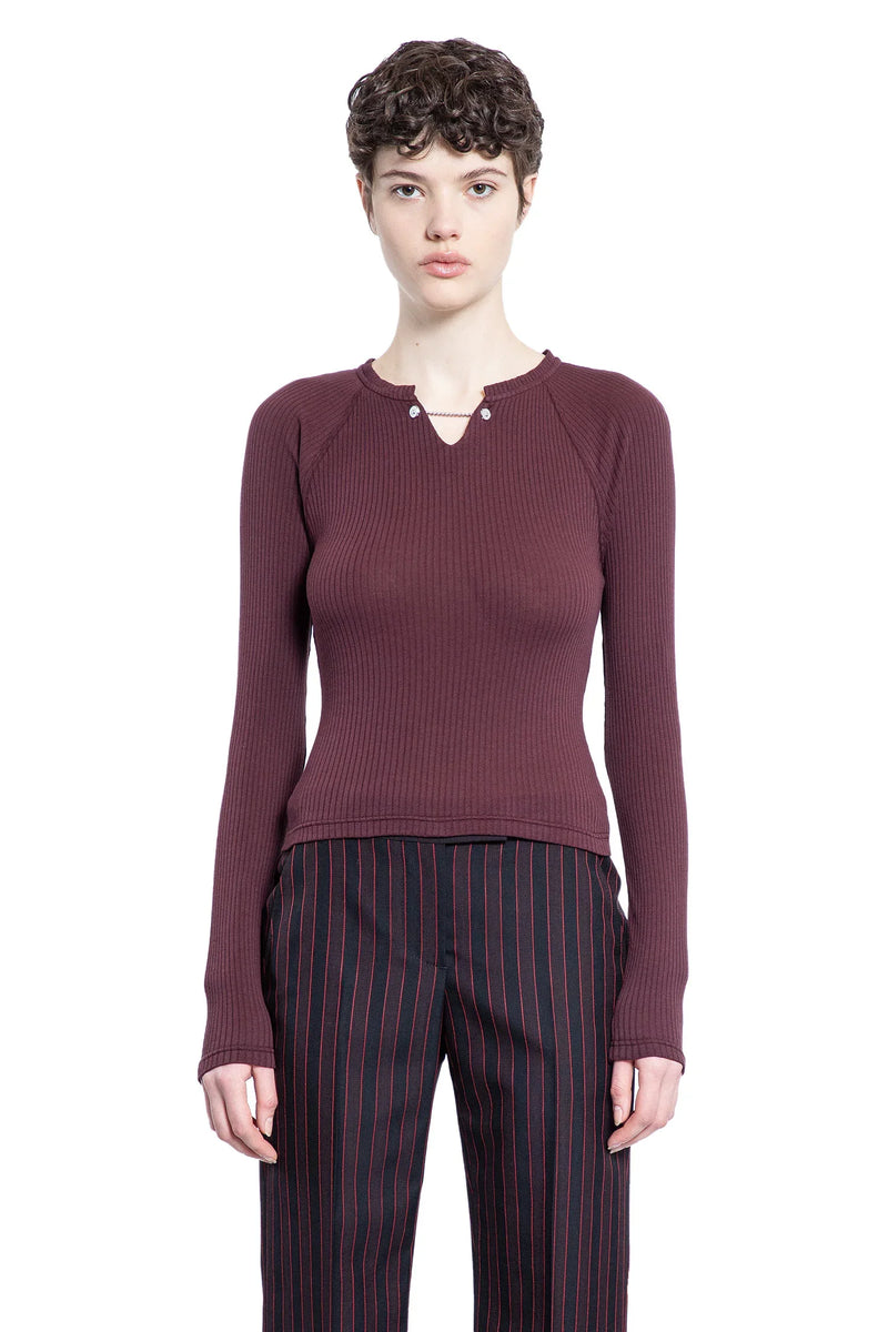 Cotton Rib Long Sleeve Top - Antonioli.eu