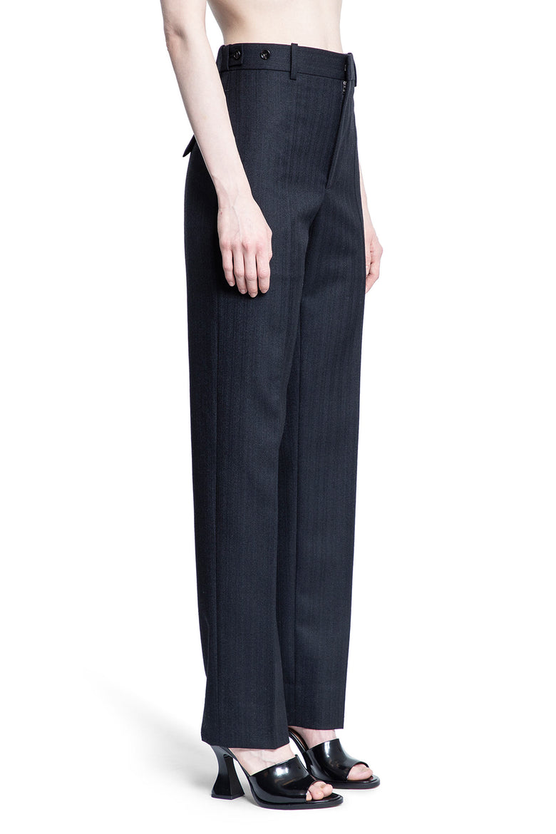 BOTTEGA VENETA WOMAN BLUE TROUSERS