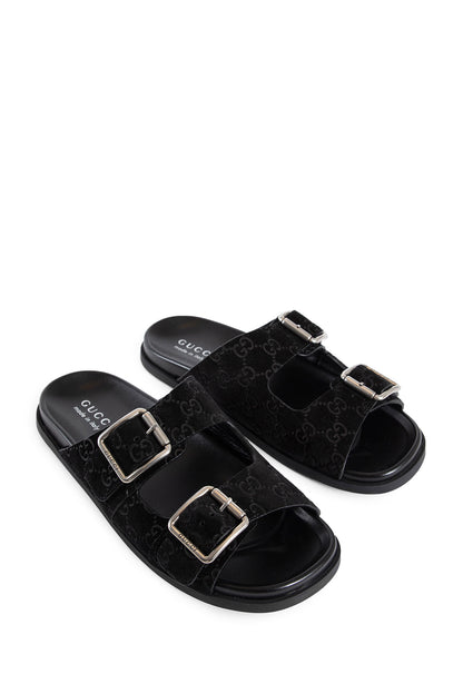 GUCCI MAN BLACK SANDALS & SLIDES