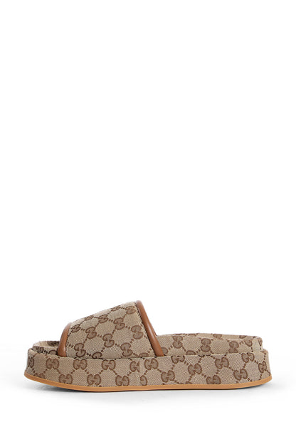 GUCCI WOMAN BEIGE SANDALS & SLIDES