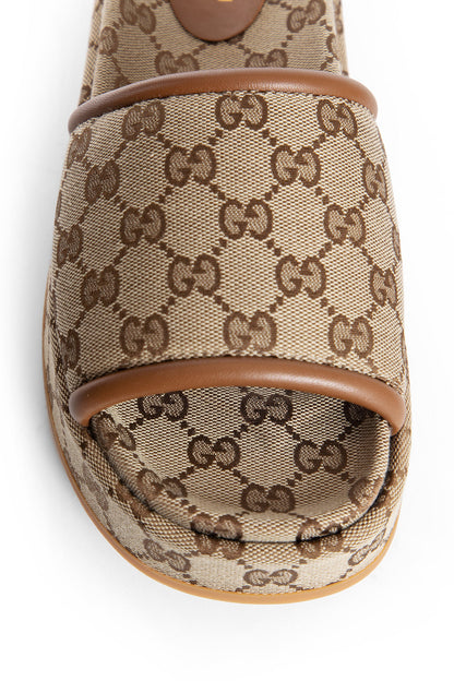 GUCCI WOMAN BEIGE SANDALS & SLIDES